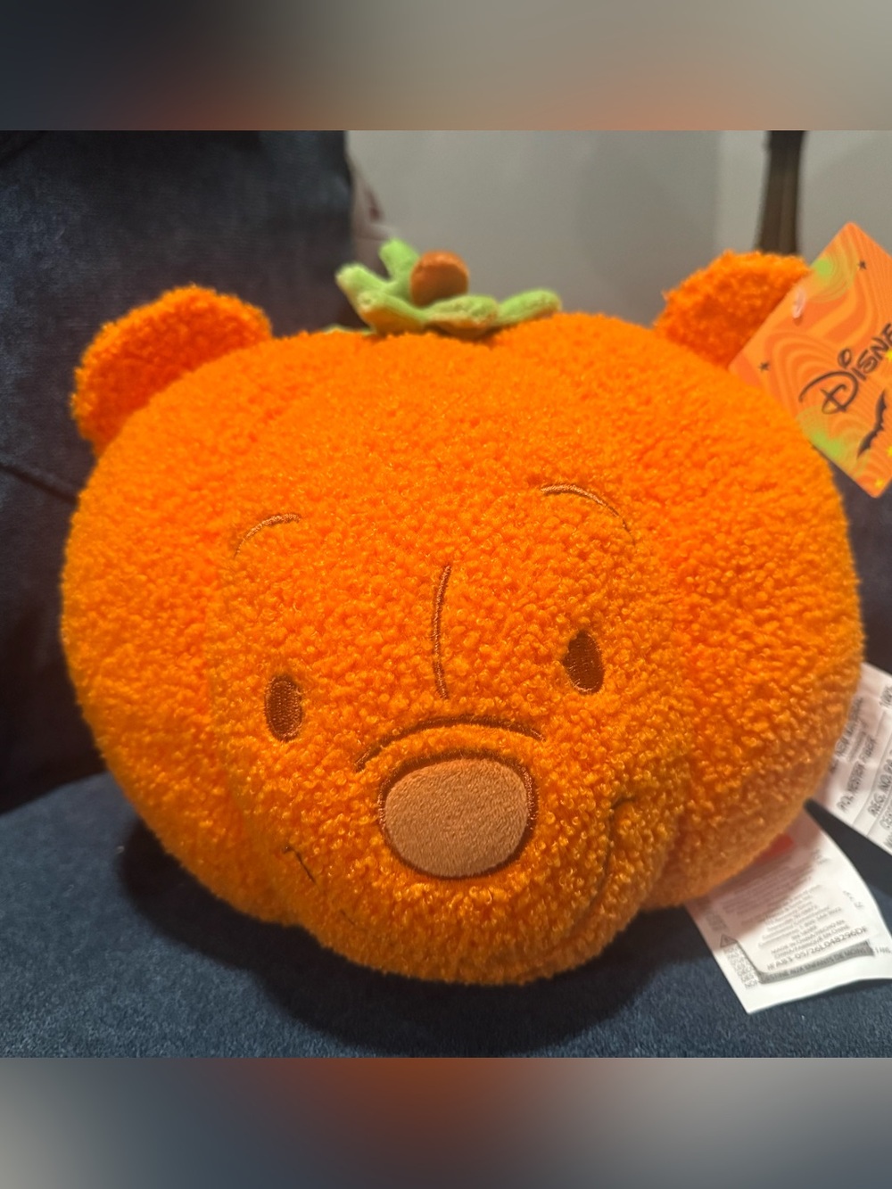 Aldi Collab with Disney - Orange Pumpkin Plush Pooh Bear Decorative Pillow